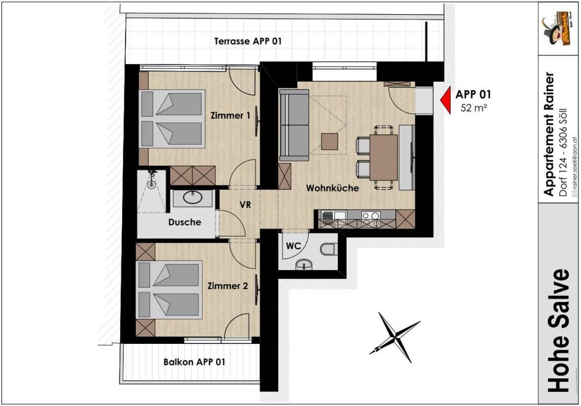 Apartment Rainer - Mittendrin Зёлль Экстерьер фото